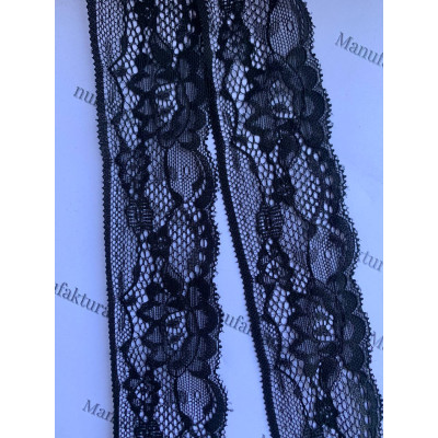 Мереживо 50мм чорне еластичне