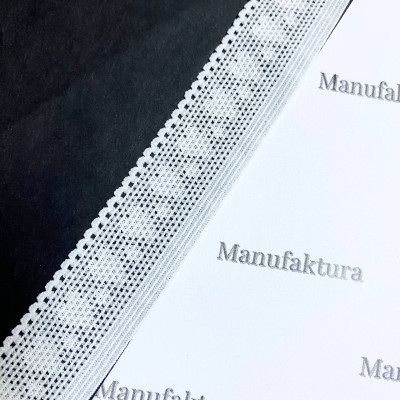 Мереживо 25мм біле еластичне