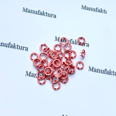 Кнопка 9,5 мм трикотажна сталь нержавіюча :корал колір